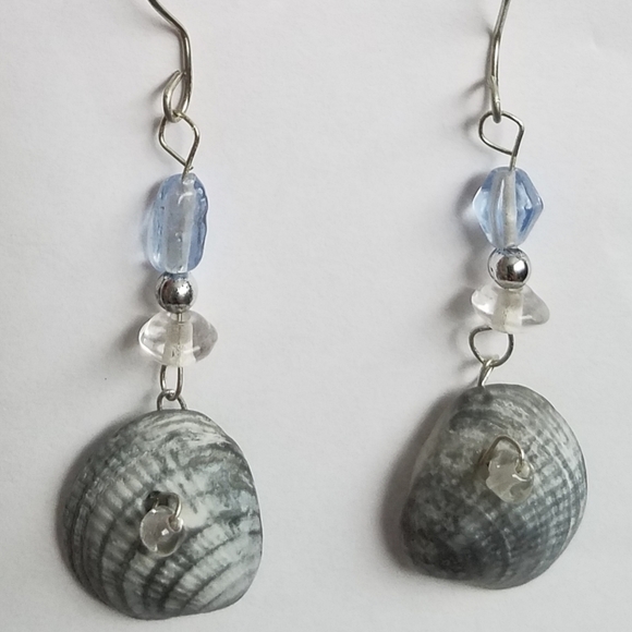 Handmade Unique Shell Earrings! Sharks Teeth Too! - Picture 4 of 11